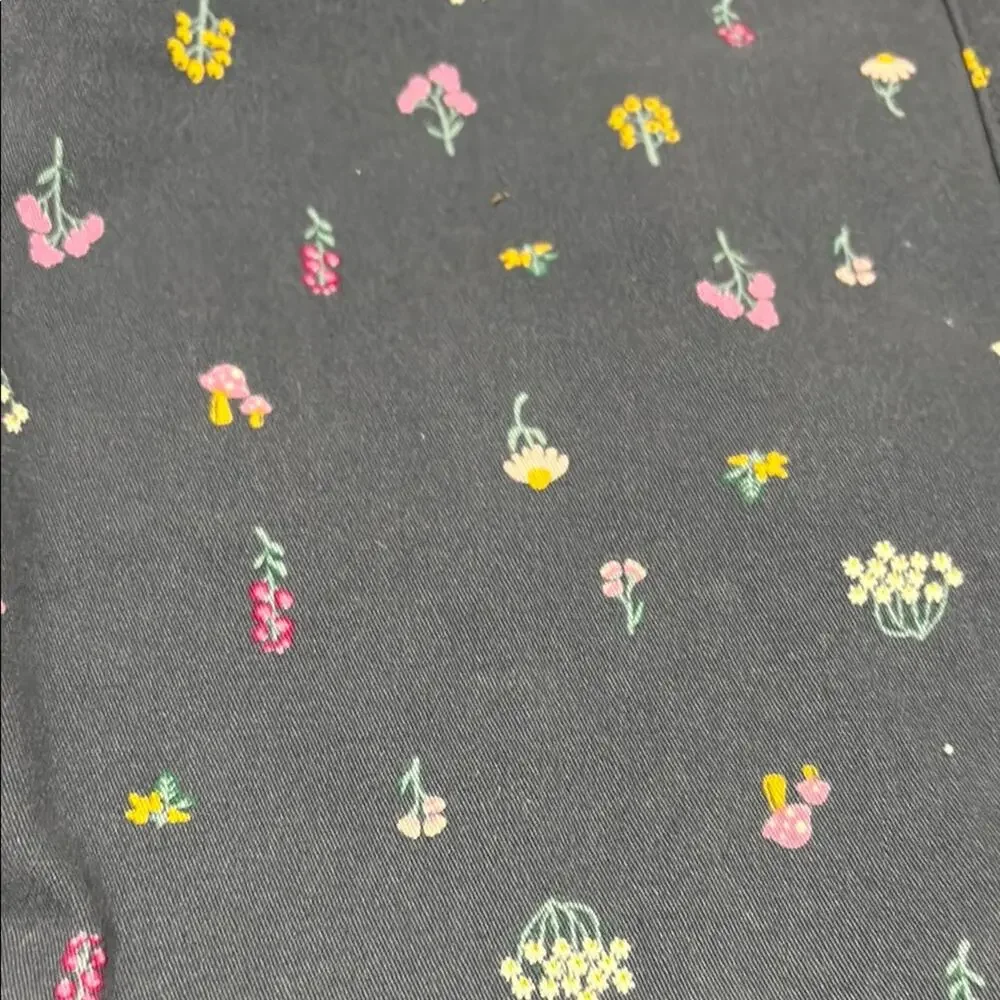 365 kids 10 Pink Top grey Floral Overall Dress jumper denim Set nwt